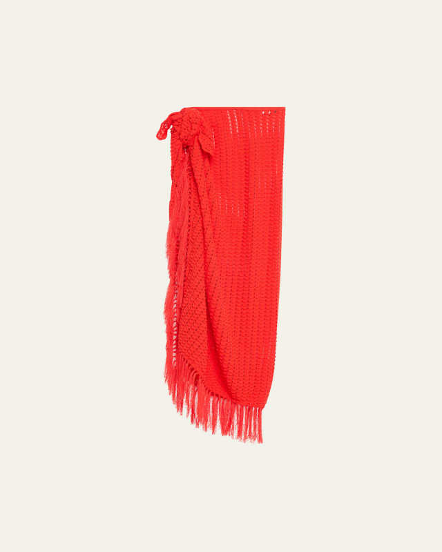 Thyri Fringe-Trim Pareo Coverup